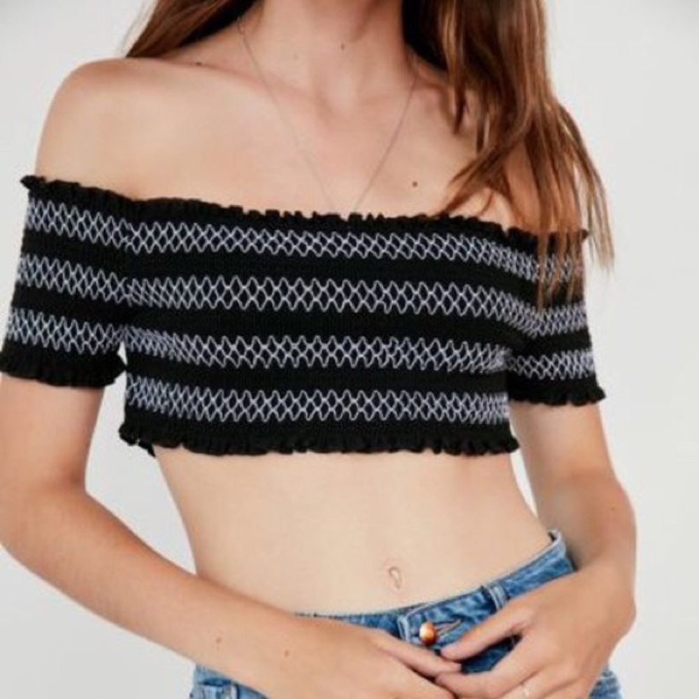 Black and white crop